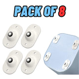 Self Adhesive Mini Swivel Casters Wheels (Pack of 8)